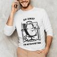 Cat With Coffee On Computer Go Away I'm Introverting Unisex Long Sleeve T-Shirt Cat With Coffee On Computer Go Away I'm Introverting Unisex Long Sleeve T-Shirt