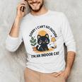 Cat Shirt Introvert Sorry I Can’t Go I’m An Indoor Cat Unisex Long Sleeve T-Shirt