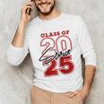 Class Of 2025 Senior 2025 Graduation Red Raglan Baseball Tee Unisex Long Sleeve T-Shirt
