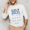 Class Of 2031 Graduation T-Shirt With Space For Handprints Unisex Long Sleeve T-Shirt