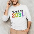 Class Of 2031 Pre-K -12th Grade Hand Prints Space Graduation Unisex Long Sleeve T-Shirt