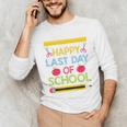 Cool Stylish Happy Last Day Of School Shirt Graduation Unisex Long Sleeve T-Shirt