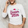 Coquette Pink Bow Senior 2026 Class Of Graduation Unisex Long Sleeve T-Shirt