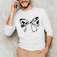 Cow Print Bow And Stethoscope Nurse RN Graduation Coquette Unisex Long Sleeve T-Shirt