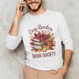 Cozy Readers Book Society Fall Autumn Floral Pumpkin Season Unisex Long Sleeve T-Shirt