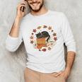 Cute Cat Fall In Love With Reading Book Cat Lover Librarian Unisex Long Sleeve T-Shirt
