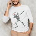 Dabbing Skeleton Nurse Halloween Graduation Unisex Long Sleeve T-Shirt