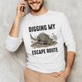 Digging My Escape Route Armadillo Introvert Humor Unisex Long Sleeve T-Shirt Digging My Escape Route Armadillo Introvert Humor Unisex Long Sleeve T-Shirt