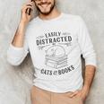 Easily Distracted By Cats And Books For Women Unisex Long Sleeve T-Shirt