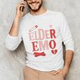 Elder Emo Retro Punk Typography Nostalgia Unisex Long Sleeve T-Shirt