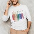 Equality Flower Books Equal Rights Social Justice Feminist Unisex Long Sleeve T-Shirt