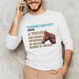 Equinetrovert Definition Equine Horse Riding Introvert Unisex Long Sleeve T-Shirt