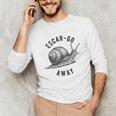 Escar Go Away Snail Vintage French Pun Introvert Humor Unisex Long Sleeve T-Shirt Escar Go Away Snail Vintage French Pun Introvert Humor Unisex Long Sleeve T-Shirt