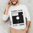 Floppy Disk Computer Nostalgia Fun PC Enthusiast History Unisex Long Sleeve T-Shirt