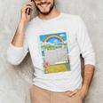 Frutiger Aero Aesthetic Rainbow Glitch Art Unisex Long Sleeve T-Shirt