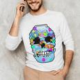 Frutiger Aero Aesthetic Tech Skull Computer Fishes Unisex Long Sleeve T-Shirt Frutiger Aero Aesthetic Tech Skull Computer Fishes Unisex Long Sleeve T-Shirt