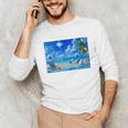 Frutiger Aero Beach Y2k Aesthetic Palm Tree Sand Ocean Premium Unisex Long Sleeve T-Shirt