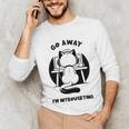 Go Away I'm Introverting Cat With Coffee Unisex Long Sleeve T-Shirt Go Away I'm Introverting Cat With Coffee Unisex Long Sleeve T-Shirt