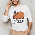 Grad Class Of 2026 Capybara Graduation Graduated Kids Unisex Long Sleeve T-Shirt