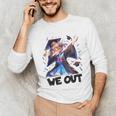 We Out Graduate Dabbing Anime Girl Grad Graduation Unisex Long Sleeve T-Shirt
