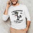 I Graduated Graduate Class 2025 Cat Graduation Unisex Long Sleeve T-Shirt