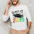 Graduation Class Of 2035 Hand Prints Space Pre-K -12th Grade Unisex Long Sleeve T-Shirt