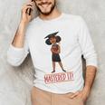 Graduation Woman Tshirt Black Melanin Masters Degree Unisex Long Sleeve T-Shirt