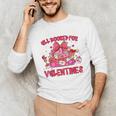 Groovy All Booked For Valentines Books Pink Coquette Bow Unisex Long Sleeve T-Shirt