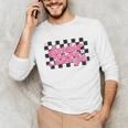 Groovy Senior Class Of 2026 Coquette Pink Bow Graduation Unisex Long Sleeve T-Shirt