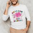 Happy Last Day Of School Coquette Bow Graduation Girls Kids Unisex Long Sleeve T-Shirt