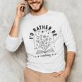 I’d Rather Be Reading Minimal Book Lover Arch Unisex Long Sleeve T-Shirt