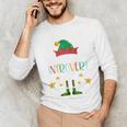 The Introvert Elf Christmas Family Matching Fun Xmas Top Unisex Long Sleeve T-Shirt