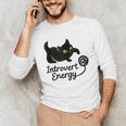 Introvert Energy Cat Love Cat Meme Unisex Long Sleeve T-Shirt