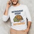 Introvert Mode Activated Low Social Battery Box Turtle Unisex Long Sleeve T-Shirt Introvert Mode Activated Low Social Battery Box Turtle Unisex Long Sleeve T-Shirt