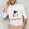 Just One More Chapter Fun Cat Coffee Reading Book Premium Tri-Blend Unisex Long Sleeve T-Shirt