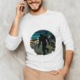 Just Me And My Yeti Retro Sunset Mountain Hiking Introvert Unisex Long Sleeve T-Shirt Just Me And My Yeti Retro Sunset Mountain Hiking Introvert Unisex Long Sleeve T-Shirt