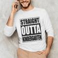 Kids Straight Outta Kindergarten Shirt Boy Girl Graduation Unisex Long Sleeve T-Shirt