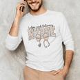 Labor And Delivery Nurse Stethoscope Coquette Bow Graduation Unisex Long Sleeve T-Shirt