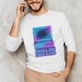 Lofi Reverie Analog Dreams Pixel 90s Desktop VHS Nostalgia Unisex Long Sleeve T-Shirt