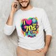 I Love The 70s Retro Cassette Roller Vinyl Nostalgia Vibes Premium Tri-Blend Unisex Long Sleeve T-Shirt