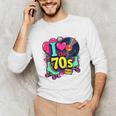 I Love The 70s Vintage Cassette Roller Vinyl Nostalgia 70s Premium Tri-Blend Unisex Long Sleeve T-Shirt