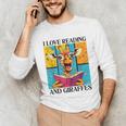 Love Reading And Giraffes Cute Giraffe Reading Book Lovers Unisex Long Sleeve T-Shirt