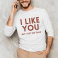 I Like You But Got No Game Introvert Minimalist Joke Unisex Long Sleeve T-Shirt I Like You But Got No Game Introvert Minimalist Joke Unisex Long Sleeve T-Shirt