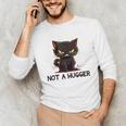 Not A Hugger Tee Angry Cat Sarcastic Cute Introvert Unisex Long Sleeve T-Shirt Not A Hugger Tee Angry Cat Sarcastic Cute Introvert Unisex Long Sleeve T-Shirt