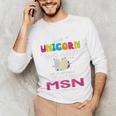 Nurse MSN Graduation Unicorn T-Shirt Nursing School Unisex Long Sleeve T-Shirt
