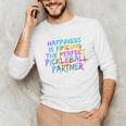 Pickleball Saying Introvert Pickleball Game Partner Unisex Long Sleeve T-Shirt