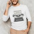 Please Be Patient With Me I'm From The 1900s Typewriter Premium Tri-Blend Unisex Long Sleeve T-Shirt