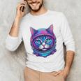 Retro 80s Cat In Space Suit Nostalgia Cat Vintage Astronaut Unisex Long Sleeve T-Shirt Retro 80s Cat In Space Suit Nostalgia Cat Vintage Astronaut Unisex Long Sleeve T-Shirt