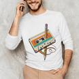 Retro Cassette Tape & Pencil Rewind Nostalgia Party 80s 90s Unisex Long Sleeve T-Shirt