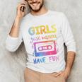 Retro Girls Just Wanna Have Fun Nostalgia 1980s 80's Premium Tri-Blend Unisex Long Sleeve T-Shirt